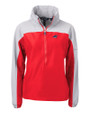 Carolina Panthers Americana Cutter & Buck Charter Eco Recycled Womens Anorak Jacket Red/Polished Mannequin