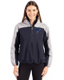 Atlanta Falcons Americana Cutter & Buck Charter Eco Recycled Womens Anorak Jacket Navy Blue/Polished Front