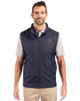 Buffalo Bills Americana Cutter & Buck Stealth Hybrid Quilted Mens Windbreaker Vest Liberty Navy Front