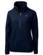 Carolina Panthers Americana Cutter & Buck Cascade Eco Fleece Womens Pullover Jacket Navy Blue Mannequin
