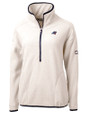 Carolina Panthers Americana Cutter & Buck Cascade Eco Fleece Womens Pullover Jacket Shell/Navy Blue Mannequin