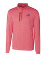 Carolina Panthers Americana Cutter & Buck Stealth Heathered Quarter Zip Mens Pullover Cardinal Red Mannequin