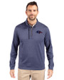 Baltimore Ravens Americana Cutter & Buck Stealth Heathered Quarter Zip Mens Pullover Liberty Navy Front