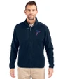 Atlanta Falcons Americana Cutter & Buck Cascade Eco Sherpa Mens Big & Tall Fleece Jacket Navy Blue Front