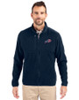 Buffalo Bills Americana Cutter & Buck Cascade Eco Sherpa Mens Big & Tall Fleece Jacket Navy Blue Front
