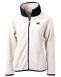 Carolina Panthers Americana Cutter & Buck Cascade Eco Fleece Womens Full Zip Jacket Shell/Navy Blue Mannequin