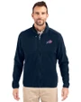 Buffalo Bills Americana Cutter & Buck Cascade Epic Comfort Recycled Sherpa Fleece Mens Full Zip Jacket Navy Blue Front