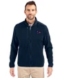 Baltimore Ravens Americana Cutter & Buck Cascade Eco Fleece Mens Full Zip Jacket Navy Blue Front