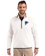 Atlanta Falcons Americana Cutter & Buck Cascade Eco Fleece Mens Quarter Zip Jacket Shell/Navy Blue Front