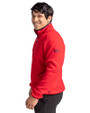 Denver Broncos Americana Cutter & Buck Cascade Eco Fleece Mens Quarter Zip Jacket Red/Navy Blue Side