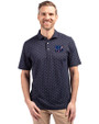 Cincinnati Bengals Americana Cutter & Buck Virtue Eco Pique Tile Print Recycled Mens Big & Tall Polo Navy Blue Front