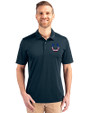 Indianapolis Colts Americana Cutter & Buck Prospect Eco Textured Stretch Recycled Mens Big & Tall Polo Navy Blue Front