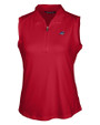 Carolina Panthers Americana Cutter & Buck Forge Stretch Womens Sleeveless Polo Cardinal Red Mannequin
