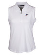 Carolina Panthers Americana Cutter & Buck Forge Stretch Womens Sleeveless Polo White Mannequin