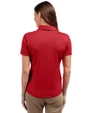 Cincinnati Bengals Americana Cutter & Buck Prospect Eco Textured Stretch Recycled Womens Short Sleeve Polo Cardinal Red Back