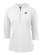 Carolina Panthers Americana Cutter & Buck Virtue Eco Pique Recycled Half Zip Pullover Womens Hoodie White Mannequin