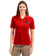 Miami Dolphins Americana Cutter & Buck Virtue Eco Pique Recycled Womens Polo Red Front