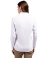 Atlanta Falcons Americana Cutter & Buck Adapt Eco Knit Stretch Recycled Womens Half Zip Pullover White Back