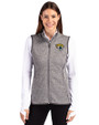 Jacksonville Jaguars Cutter & Buck Mainsail Sweater Knit Womens Full Zip Vest Polished Heather Front