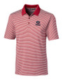Green Bay Packers Americana Cutter & Buck Forge Tonal Stripe Stretch Mens Polo Cardinal Red Mannequin