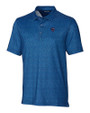 Jacksonville Jaguars Americana Cutter & Buck Pike Micro Floral Print Stretch Mens Polo Indigo Mannequin