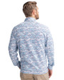 Atlanta Falcons Americana Cutter & Buck Traverse Stretch Eco Camo Print Quarter Zip Mens Pullover Indigo Back