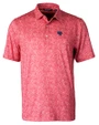 Jacksonville Jaguars Americana Cutter & Buck Pike Constellation Print Stretch Mens Polo Red Mannequin