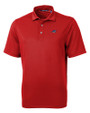 Carolina Panthers Americana Cutter & Buck Virtue Eco Pique Recycled Mens Polo Red Mannequin