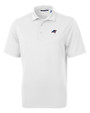 Carolina Panthers Americana Cutter & Buck Virtue Eco Pique Recycled Mens Polo White Mannequin