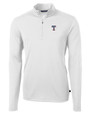 Texas Rangers Stars & Stripes Cutter & Buck Virtue Eco Pique Recycled Quarter Zip Mens Pullover WH_MANN_HG 1
