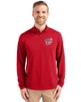 Washington Nationals Stars & Stripes Cutter & Buck Virtue Eco Pique Recycled Quarter Zip Mens Pullover Red Front