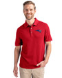 New England Patriots Americana Cutter & Buck Advantage Eco Tri-Blend Pique Mens Polo Cardinal Red Front