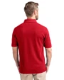 New York Yankees Stars & Stripes Cutter & Buck Advantage Eco Tri-Blend Pique Mens Polo Cardinal Red Back
