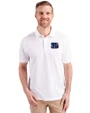 Cincinnati Bengals Americana Cutter & Buck Advantage Eco Tri-Blend Pique Mens Polo White Front