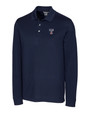 Texas Rangers Stars & Stripes Cutter & Buck Advantage Tri-Blend Pique Mens Long Sleeve Polo LYN_MANN_HG 1