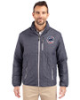 Chicago Cubs Stars & Stripes Cutter & Buck Rainier PrimaLoft® Mens Eco Insulated Full Zip Puffer Jacket Anthracite Melange Front