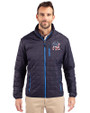 New York Yankees Stars & Stripes Cutter & Buck Rainier PrimaLoft® Mens Eco Insulated Full Zip Puffer Jacket Dark Navy Front