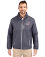 Washington Nationals Stars & Stripes Cutter & Buck Rainier PrimaLoft® Mens Eco Insulated Full Zip Puffer Jacket Anthracite Melange Front