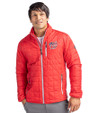 Washington Nationals Stars & Stripes Cutter & Buck Rainier PrimaLoft® Mens Eco Insulated Full Zip Puffer Jacket Red Front