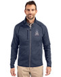 Los Angeles Angels Stars & Stripes Cutter & Buck Mainsail Sweater-Knit Mens Full Zip Jacket Liberty Navy Heather Front