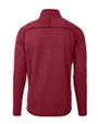 Carolina Panthers Americana Cutter & Buck Mainsail Sweater-Knit Mens Full Zip Jacket Cardinal Red Heather Mannequin Back