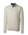 Cincinnati Reds Stars & Stripes Cutter & Buck Lakemont Tri-Blend Mens Quarter Zip Pullover Sweater OMH_MANN_HG 1