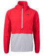 Carolina Panthers Americana Cutter & Buck Charter Eco Recycled Mens Anorak Jacket Red/Polished Mannequin