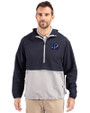 Cincinnati Bengals Americana Cutter & Buck Charter Eco Recycled Mens Anorak Jacket Navy Blue/Polished Front