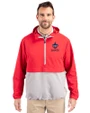 New Orleans Saints Americana Cutter & Buck Charter Eco Recycled Mens Anorak Jacket Red/Polished Front