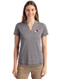 Kansas City Chiefs Cutter & Buck Forge Eco Heathered Stretch Womens Blade Top Charcoal Heather Front
