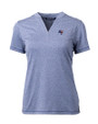 Tampa Bay Buccaneers Americana Cutter & Buck Forge Eco Heathered Stretch Womens Blade Top Indigo Heather Mannequin