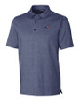 Buffalo Bills Americana Cutter & Buck Forge Heathered Stretch Mens Polo Indigo Heather Mannequin
