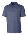 Cincinnati Reds Stars & Stripes Cutter & Buck Forge Heathered Stretch Mens Polo Indigo Heather Mannequin