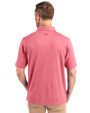 Athletics Stars And Stripes Cutter & Buck Forge Heathered Stretch Mens Polo Cardinal Red Heather Back